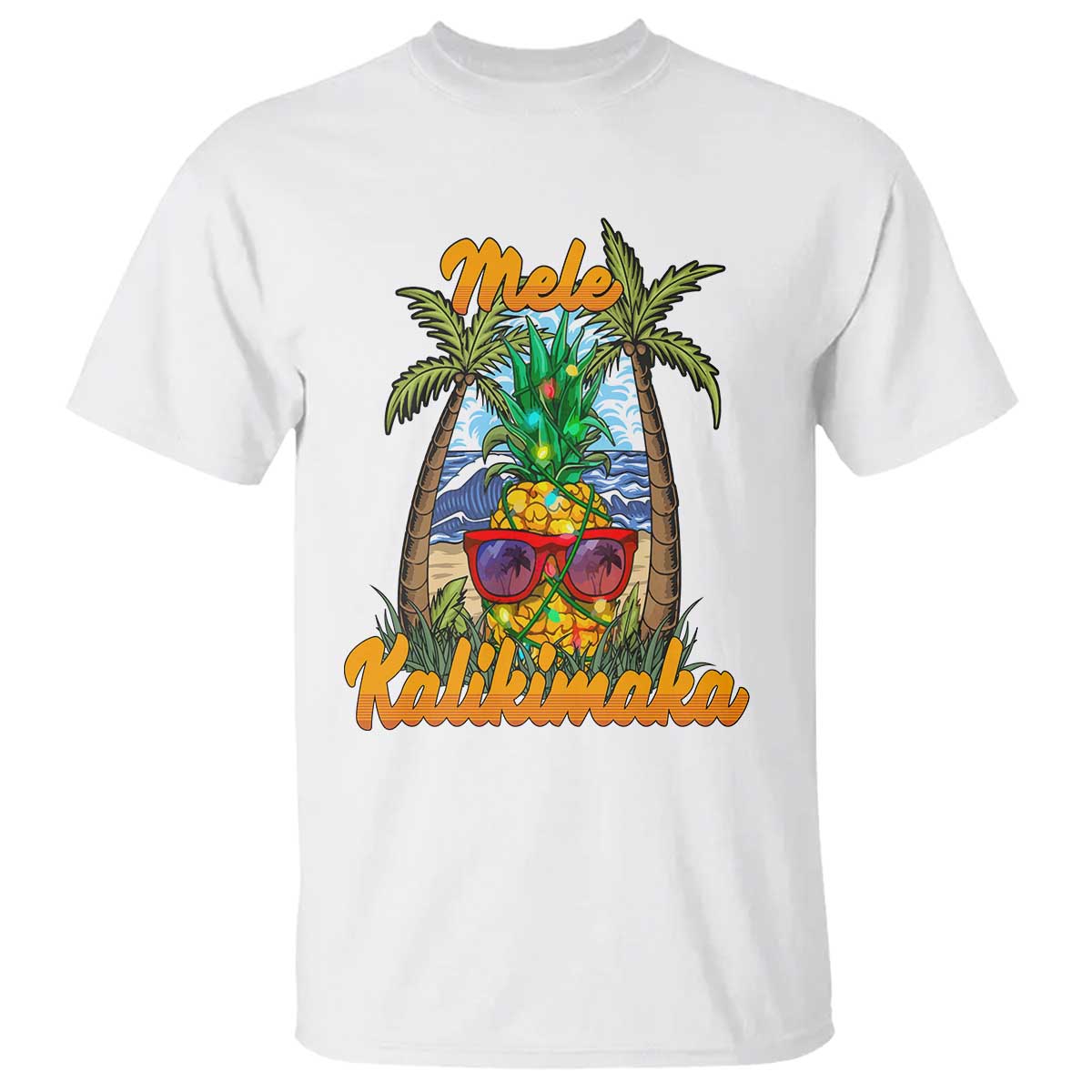 mele-kalikimaka-christmas-in-hawaii-xmas-light-pineapple-t-shirt