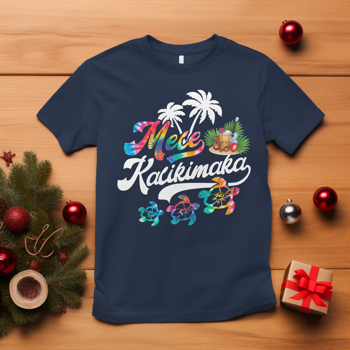 mele-kalikimaka-tie-dye-christmas-turtle-t-shirt
