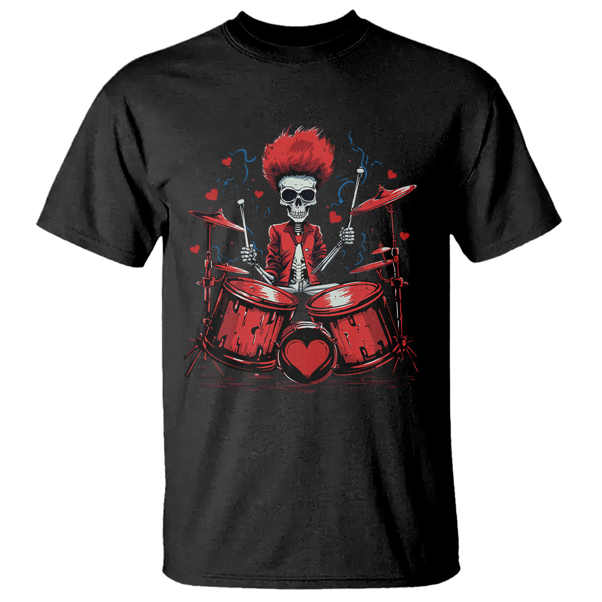 valentines-day-t-shirt-cool-skeleton-drummer-rock-lover
