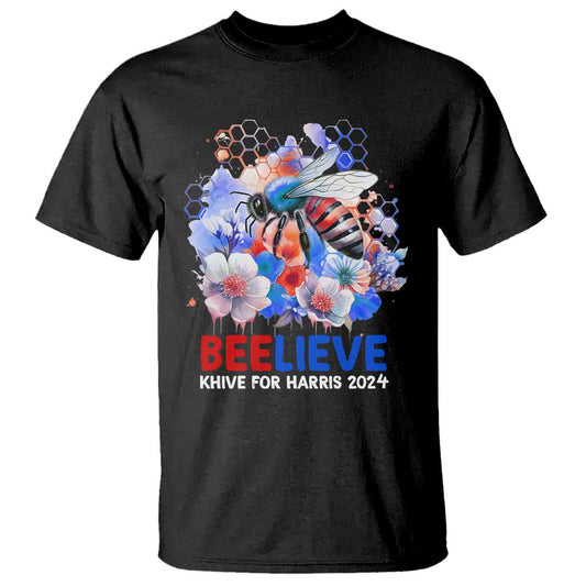 believe-khive-for-harris-2024-t-shirt-bee-american-flag