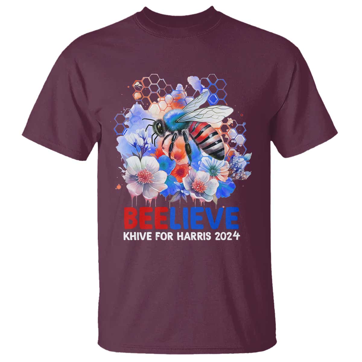 believe-khive-for-harris-2024-t-shirt-bee-american-flag