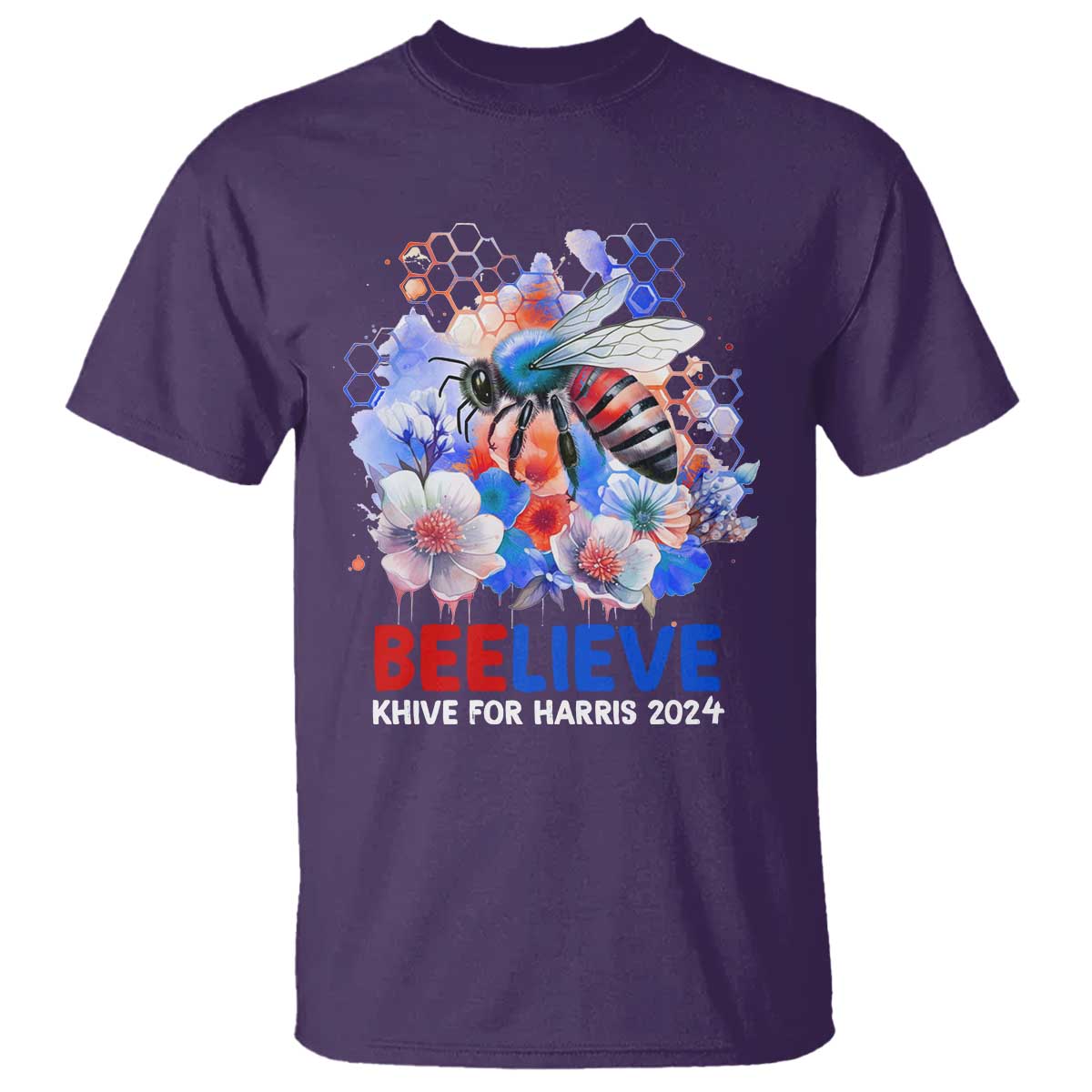 believe-khive-for-harris-2024-t-shirt-bee-american-flag