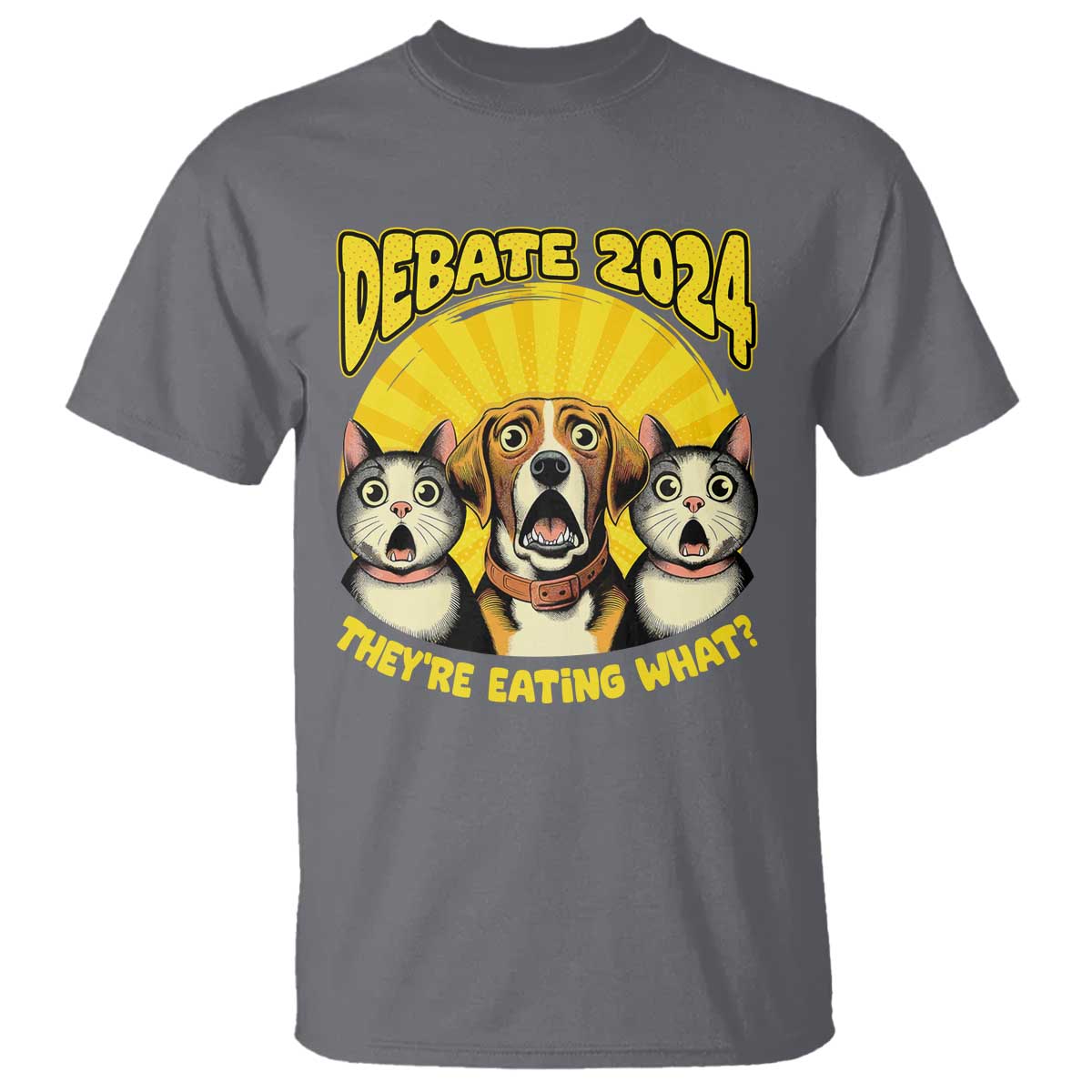 president-debate-2024-t-shirt-funny-dogs-and-cats-theyre-eating-what