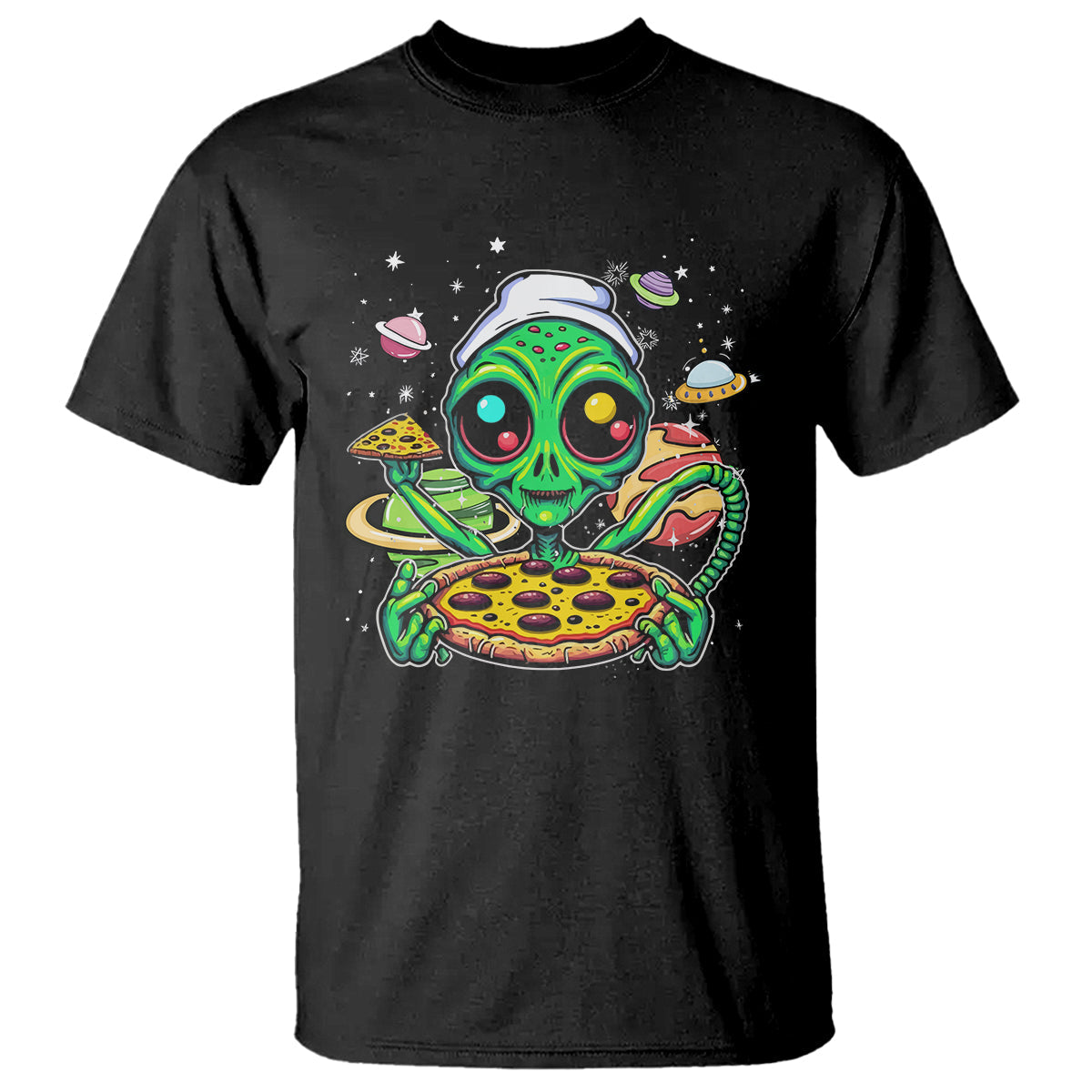 alien-eating-pizza-outer-space-with-planet-ufo-t-shirt