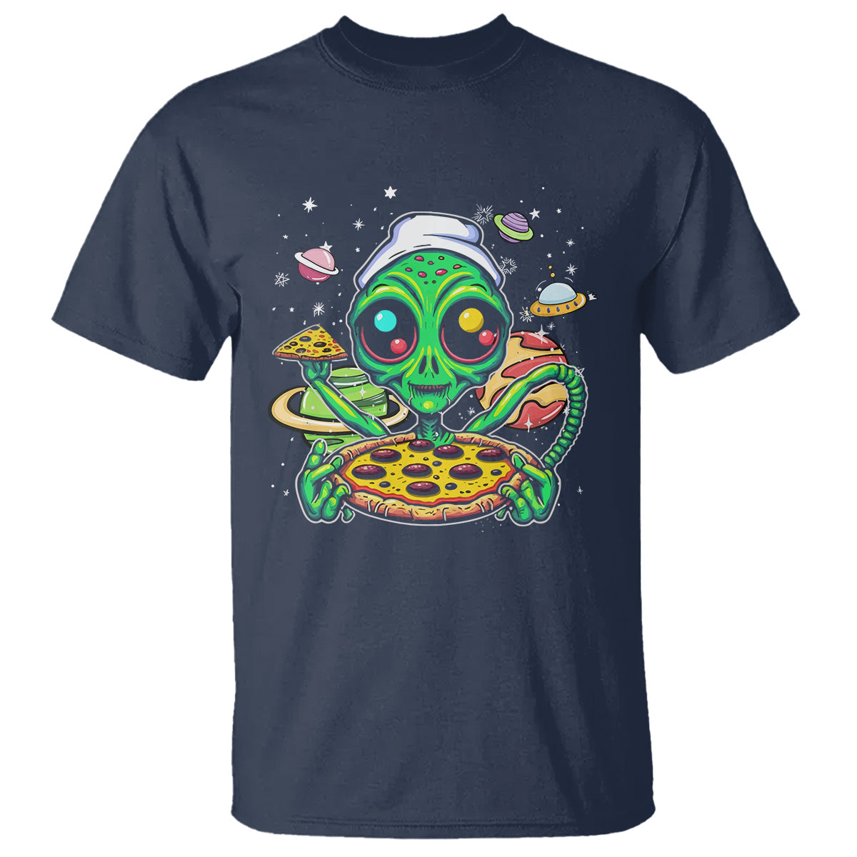 alien-eating-pizza-outer-space-with-planet-ufo-t-shirt