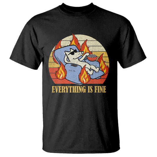 everything-is-fine-dog-eating-popcorn-funny-burning-meme-t-shirt