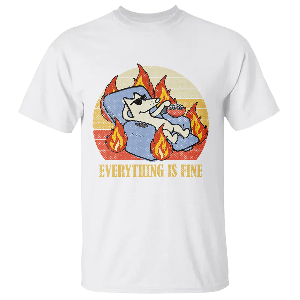 everything-is-fine-dog-eating-popcorn-funny-burning-meme-t-shirt