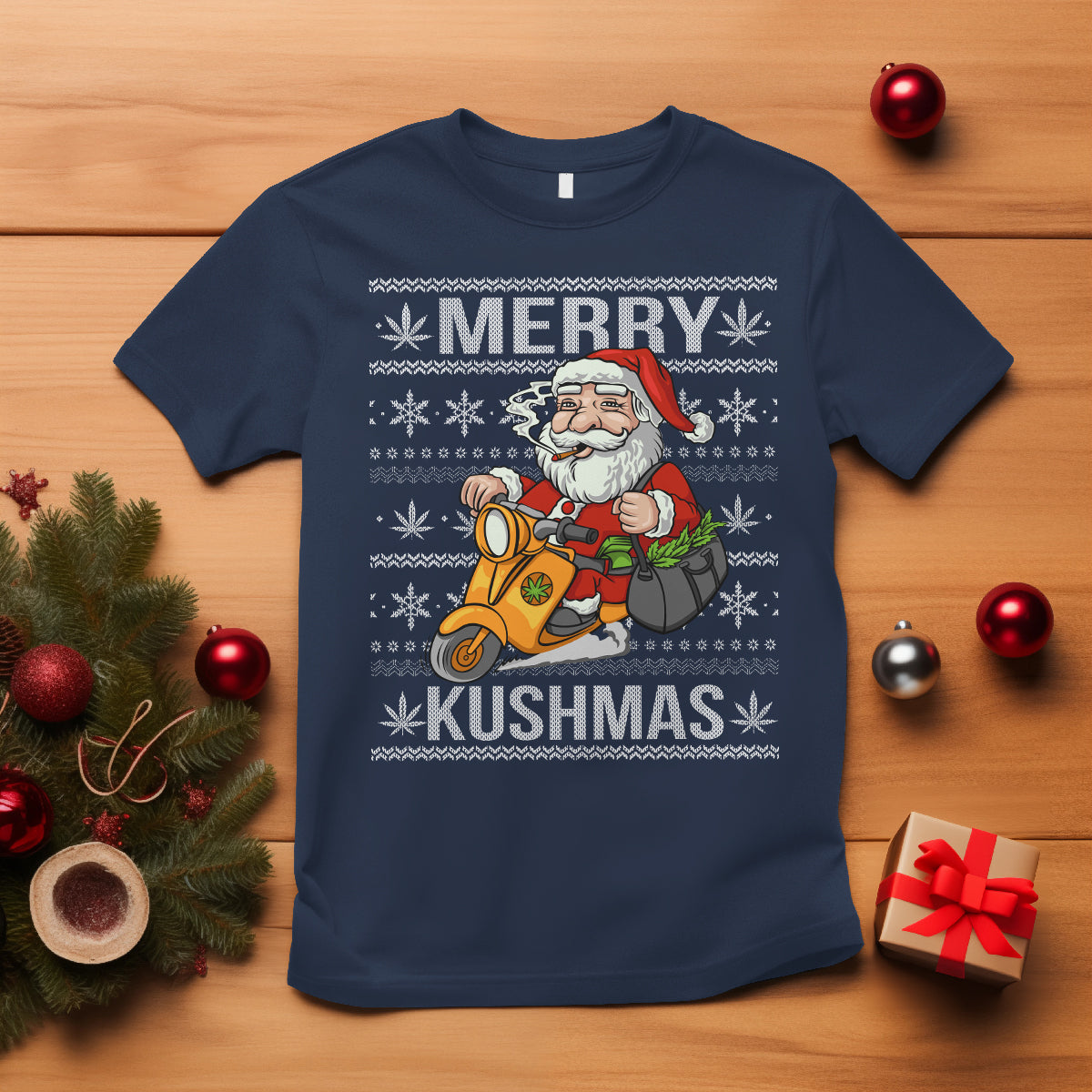 merry-kushmas-christmas-ugly-santa-smoking-cannabis-weed-420-t-shirt