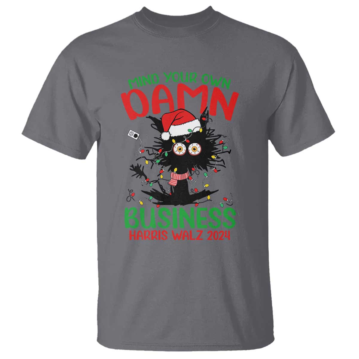 christmas-harris-walz-t-shirt-funny-santa-cat-mind-your-own-damn-business