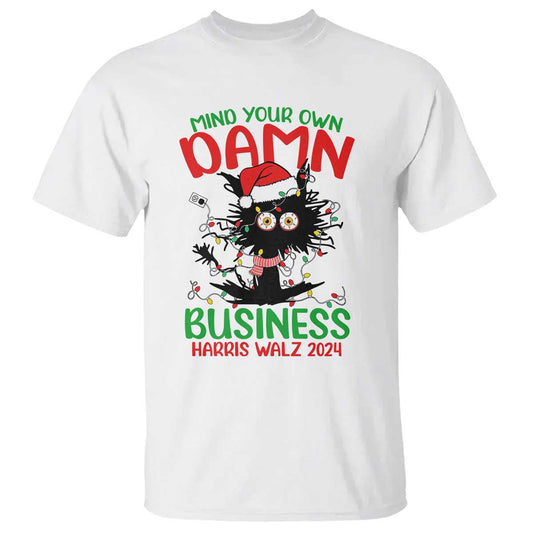 christmas-harris-walz-t-shirt-funny-santa-cat-mind-your-own-damn-business
