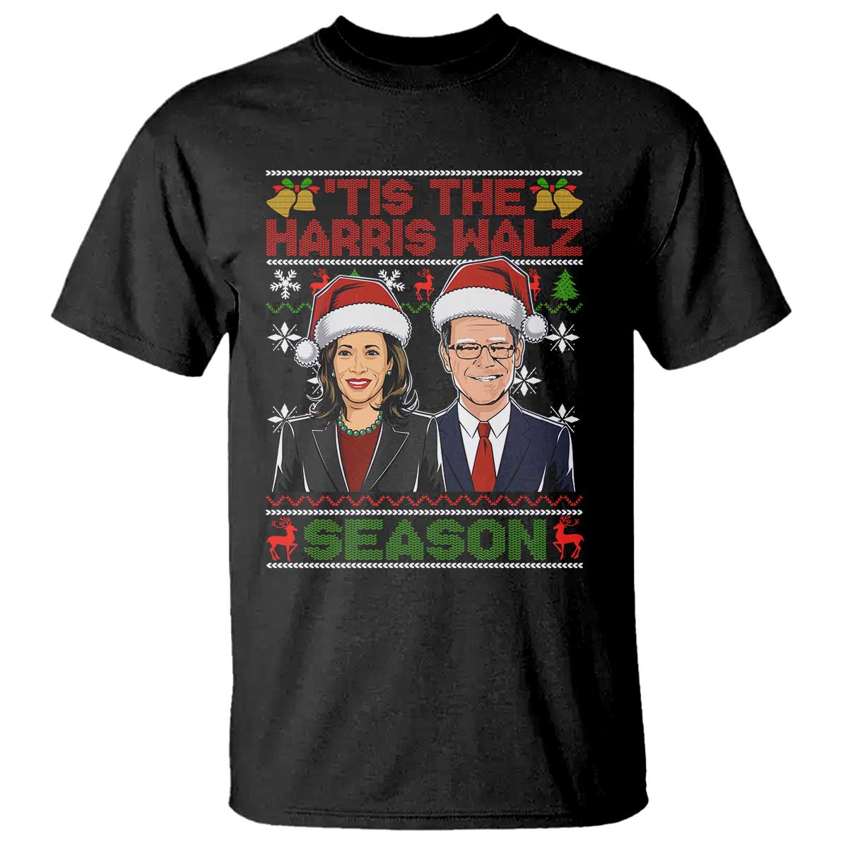 christmas-tis-the-harris-walz-season-t-shirt