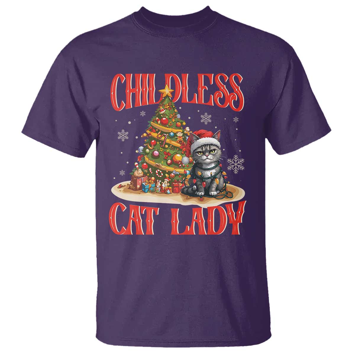 christmas-childless-cat-lady-t-shirt-funny-cat-christmas-light-tree