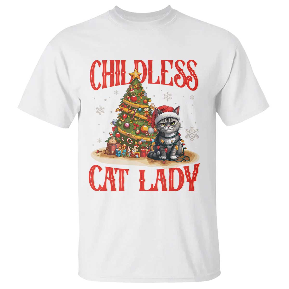 christmas-childless-cat-lady-t-shirt-funny-cat-christmas-light-tree