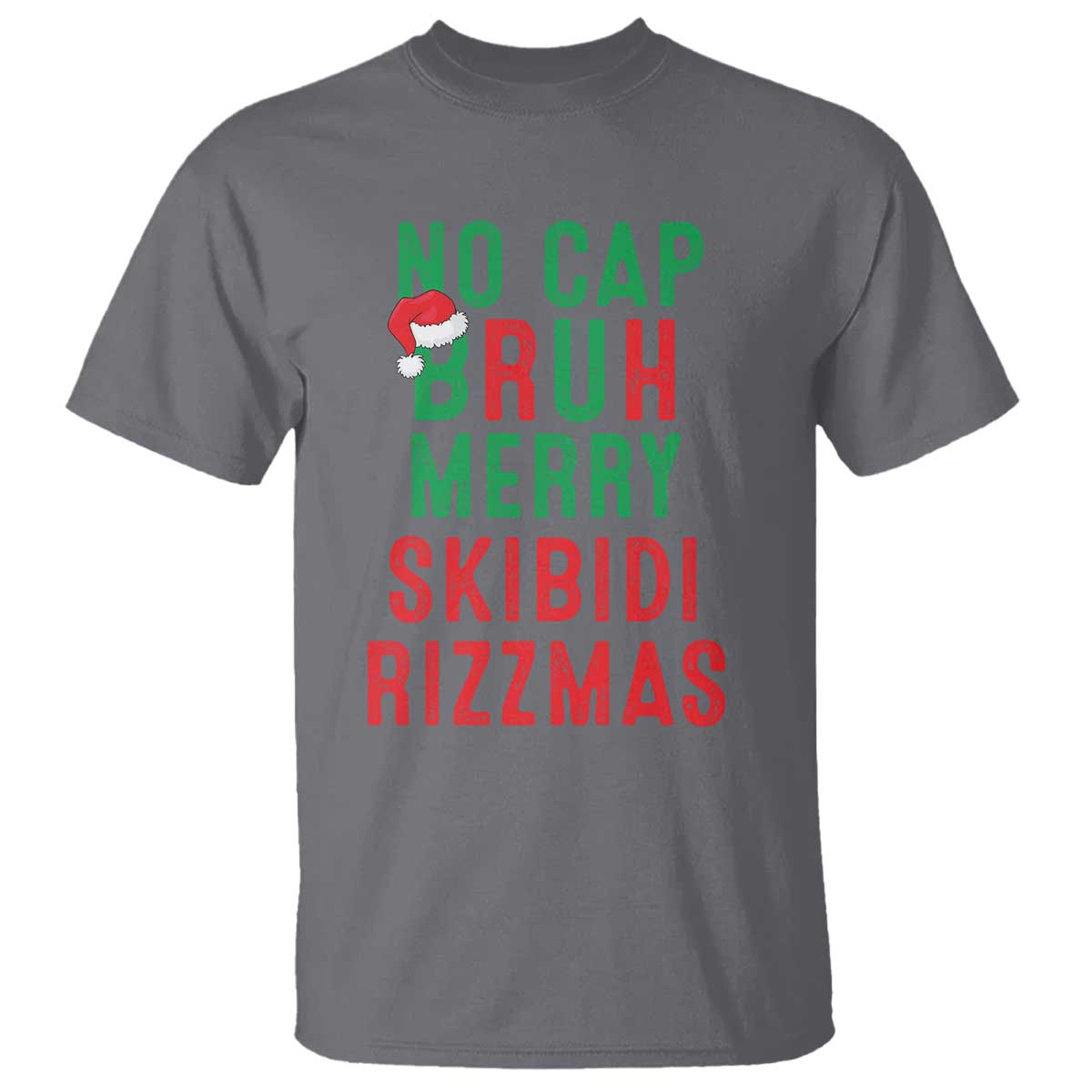 funny-xmas-t-shirt-no-cap-bruh-merry-skibidi-rizzmas
