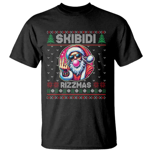 funny-xmas-t-shirt-skibidi-rizzmas-santa-bubble-gum