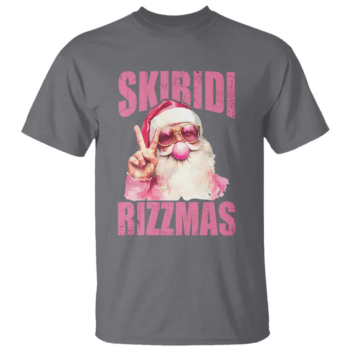 funny-xmas-t-shirt-skibidi-rizzmas-pink-santa-bubble-gum