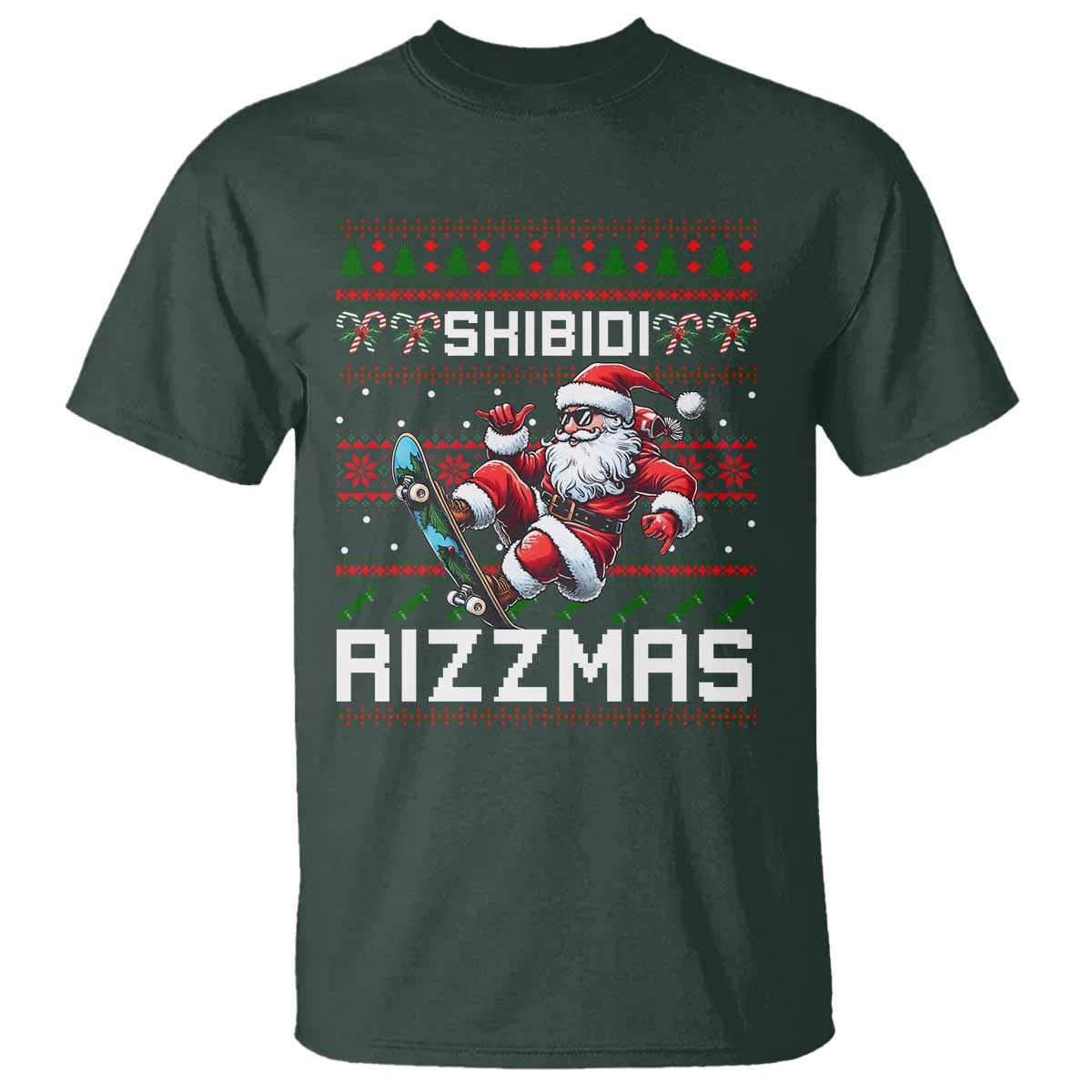 funny-xmas-t-shirt-skibidi-rizzmas-cool-santa-skateboard-rizz