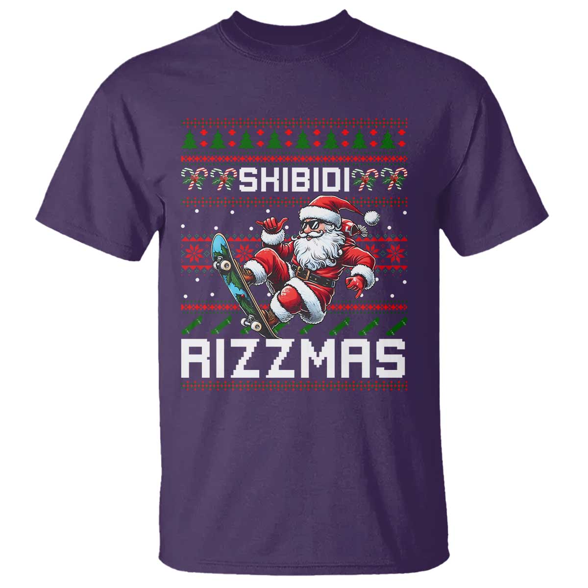funny-xmas-t-shirt-skibidi-rizzmas-cool-santa-skateboard-rizz