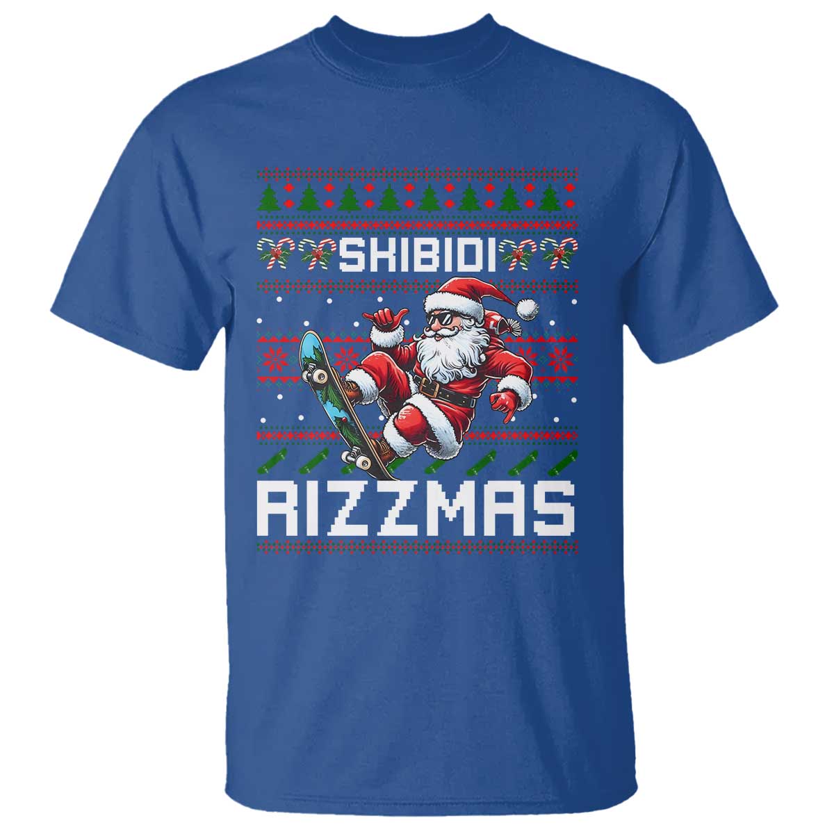 funny-xmas-t-shirt-skibidi-rizzmas-cool-santa-skateboard-rizz