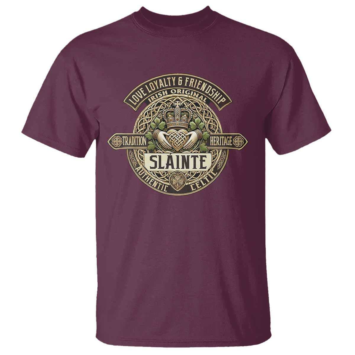 celtic-claddagh-t-shirt-slainte-love-loyalty-friendship-vintage