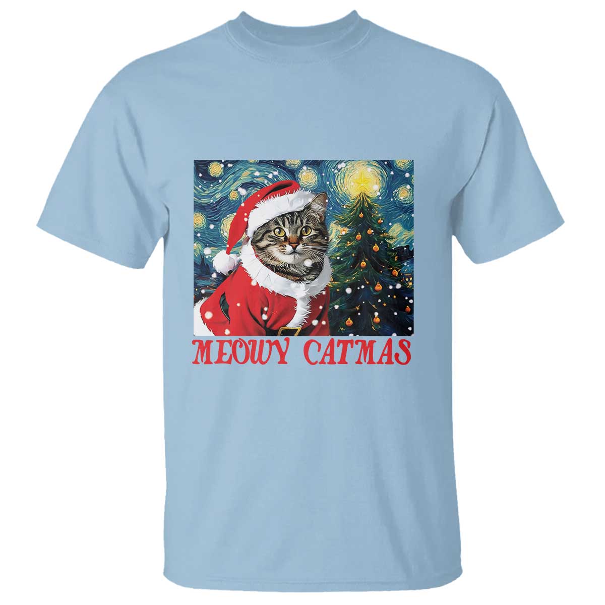 santa-cat-christmas-t-shirt-meowy-catmas-starry-night-christmas-tree