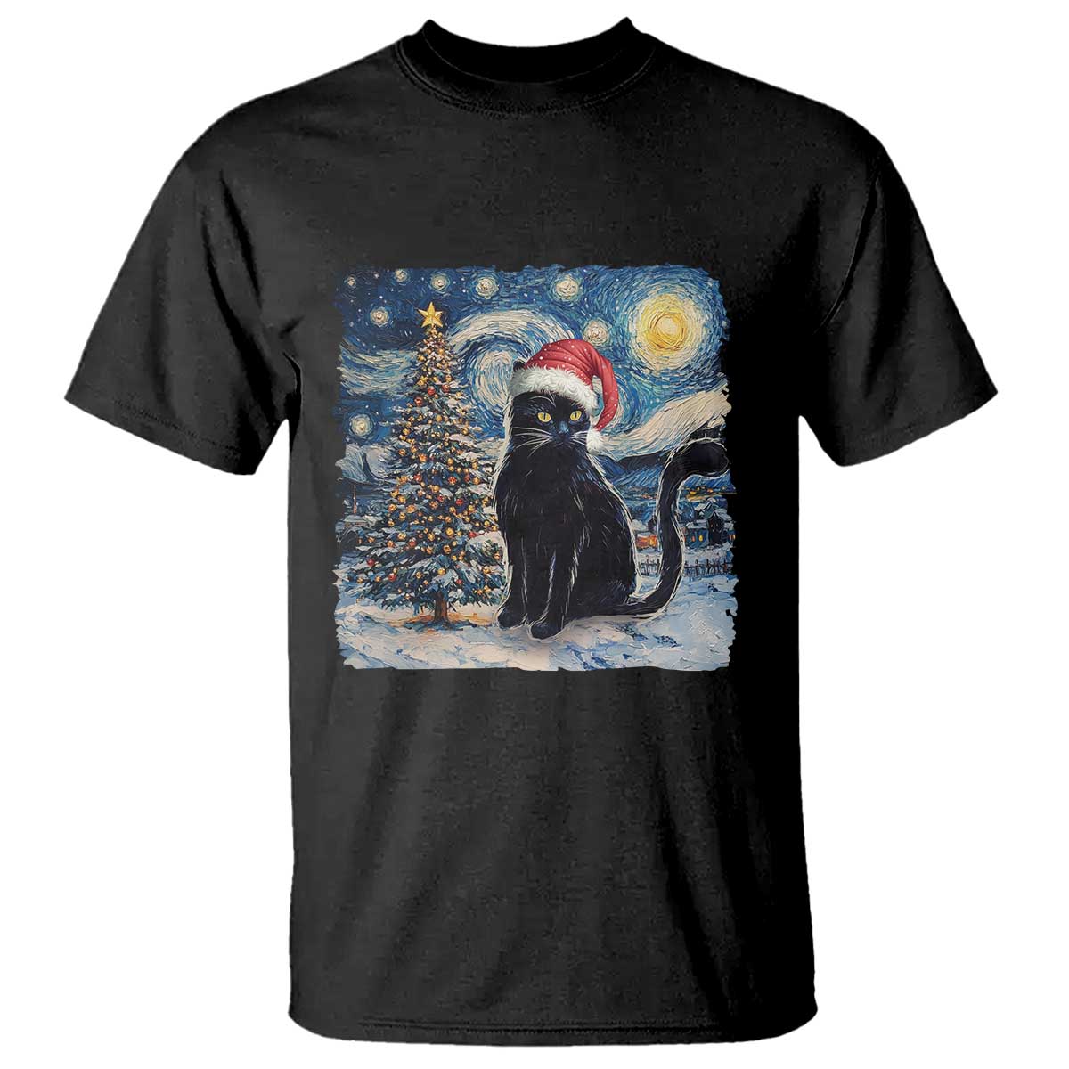 christmas-black-cat-t-shirt-meowy-catmas-starry-night-santa-cat