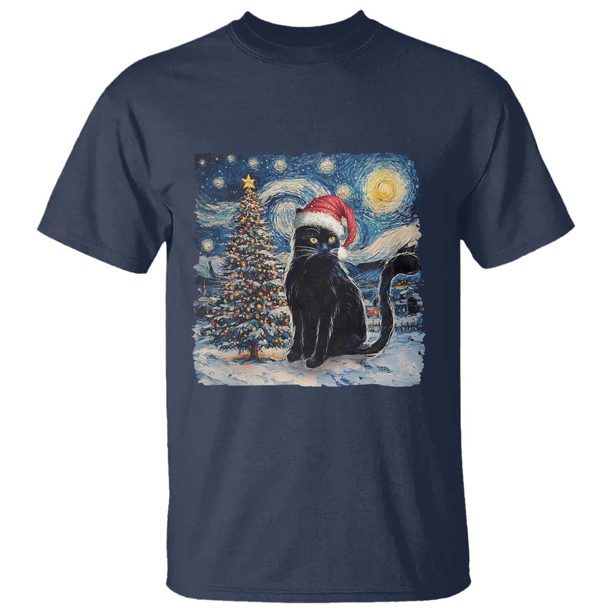 christmas-black-cat-t-shirt-meowy-catmas-starry-night-santa-cat