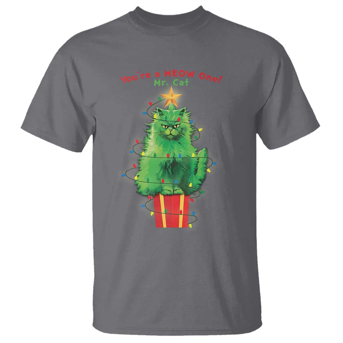 funny-christmas-cat-t-shirt-you-are-a-meow-one-mr-cat-green-cat
