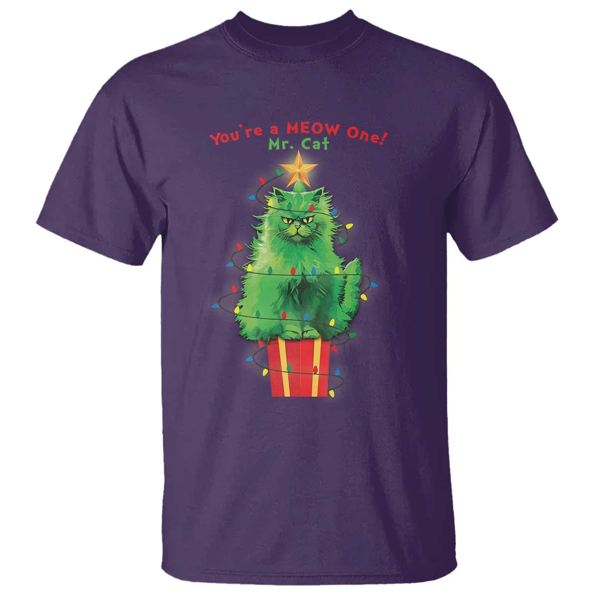 funny-christmas-cat-t-shirt-you-are-a-meow-one-mr-cat-green-cat