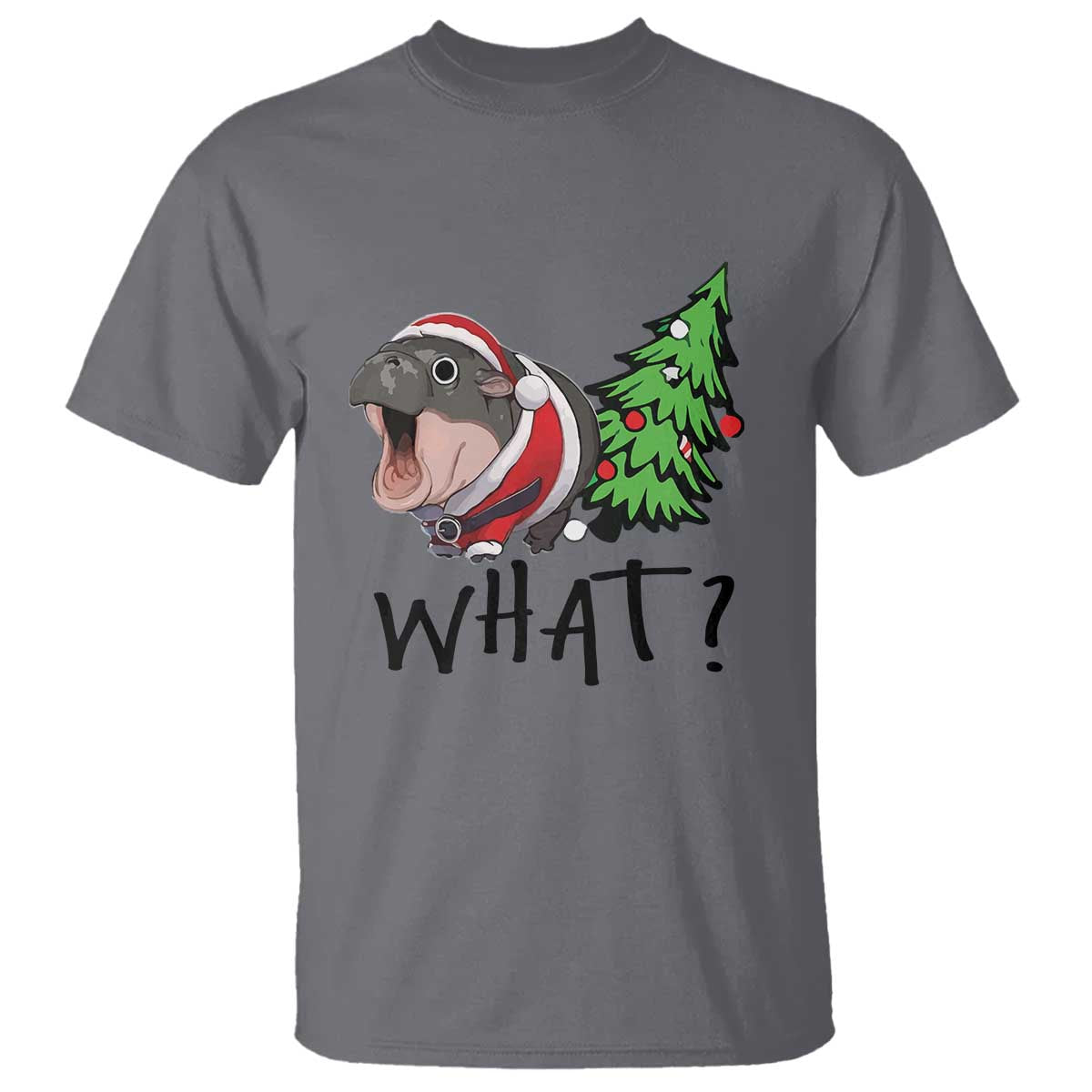 funny-christmas-moo-deng-t-shirt-what-baby-hippo-pushing-christmas-tree