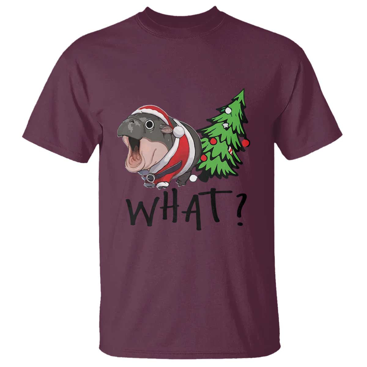 funny-christmas-moo-deng-t-shirt-what-baby-hippo-pushing-christmas-tree