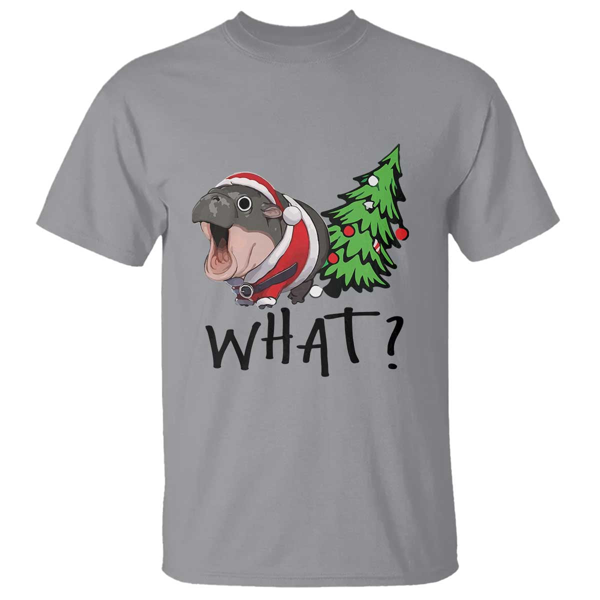funny-christmas-moo-deng-t-shirt-what-baby-hippo-pushing-christmas-tree