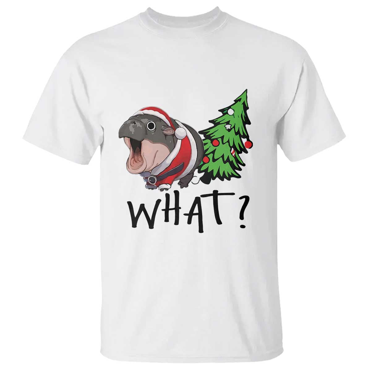 funny-christmas-moo-deng-t-shirt-what-baby-hippo-pushing-christmas-tree