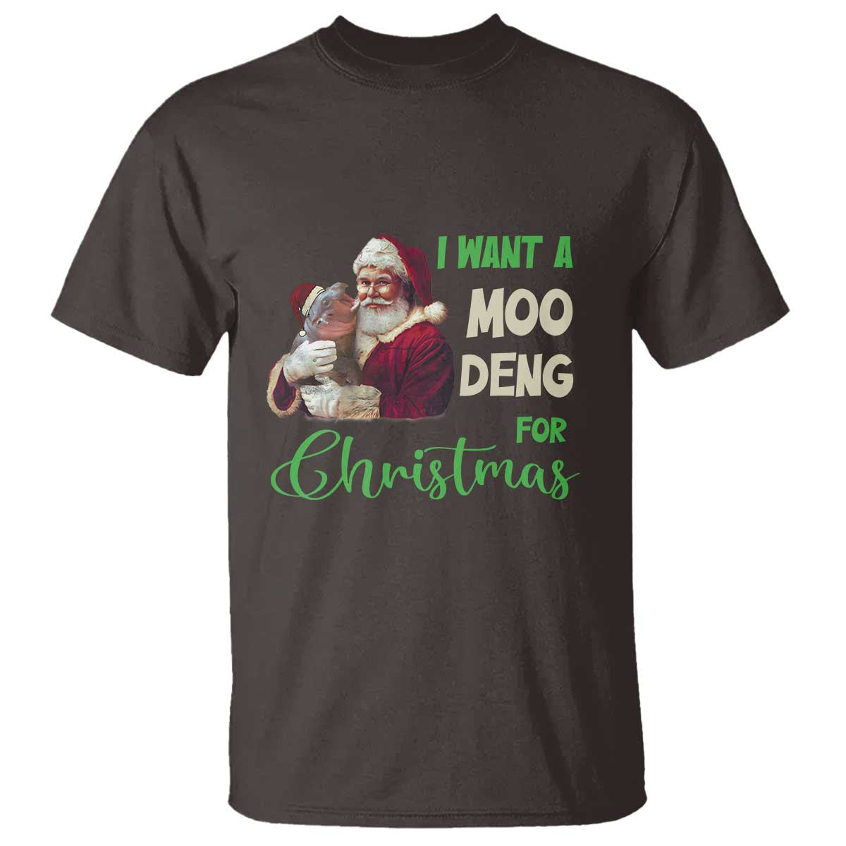 funny-i-want-a-moo-deng-for-christmas-t-shirt