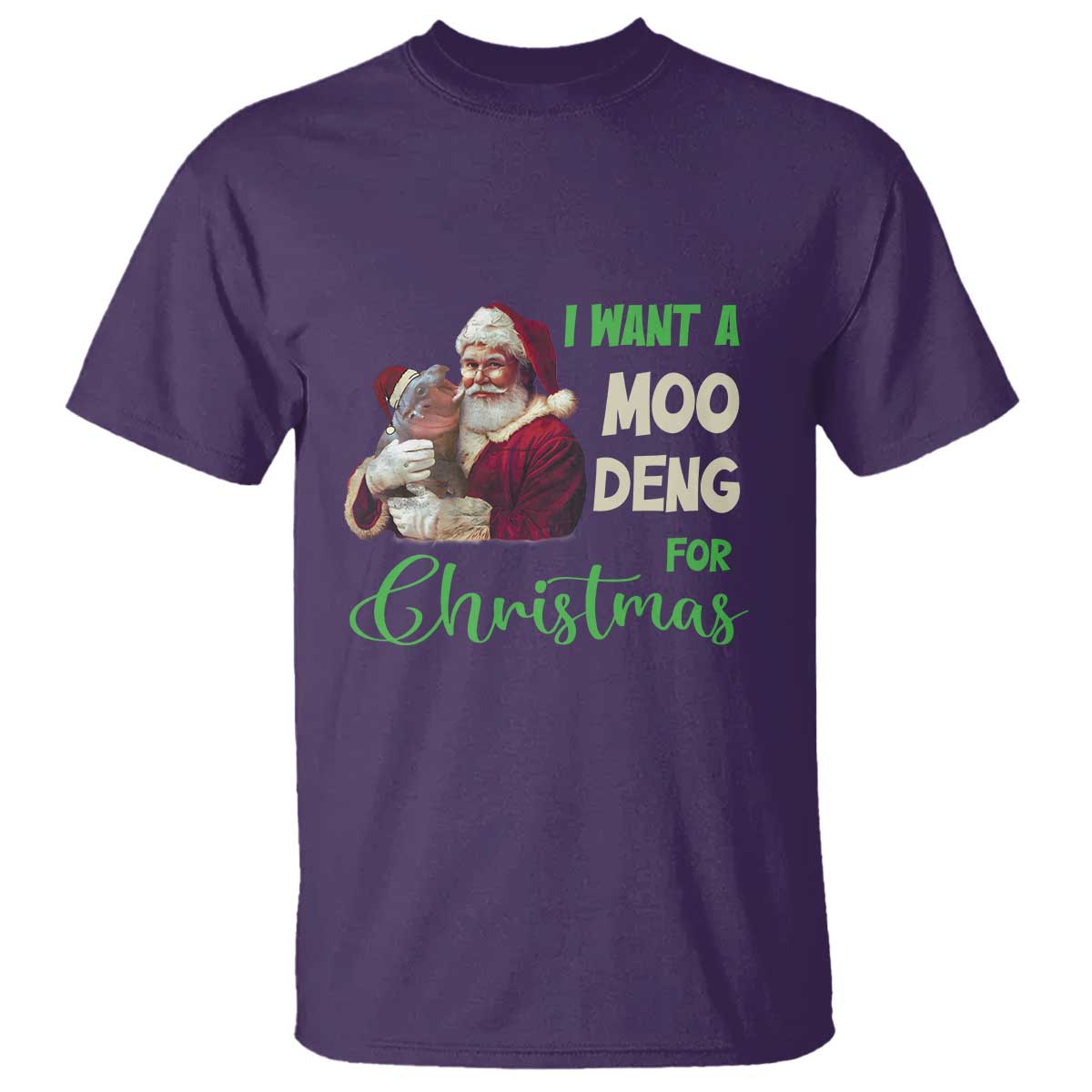 funny-i-want-a-moo-deng-for-christmas-t-shirt