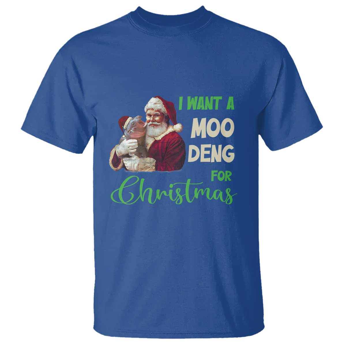 funny-i-want-a-moo-deng-for-christmas-t-shirt