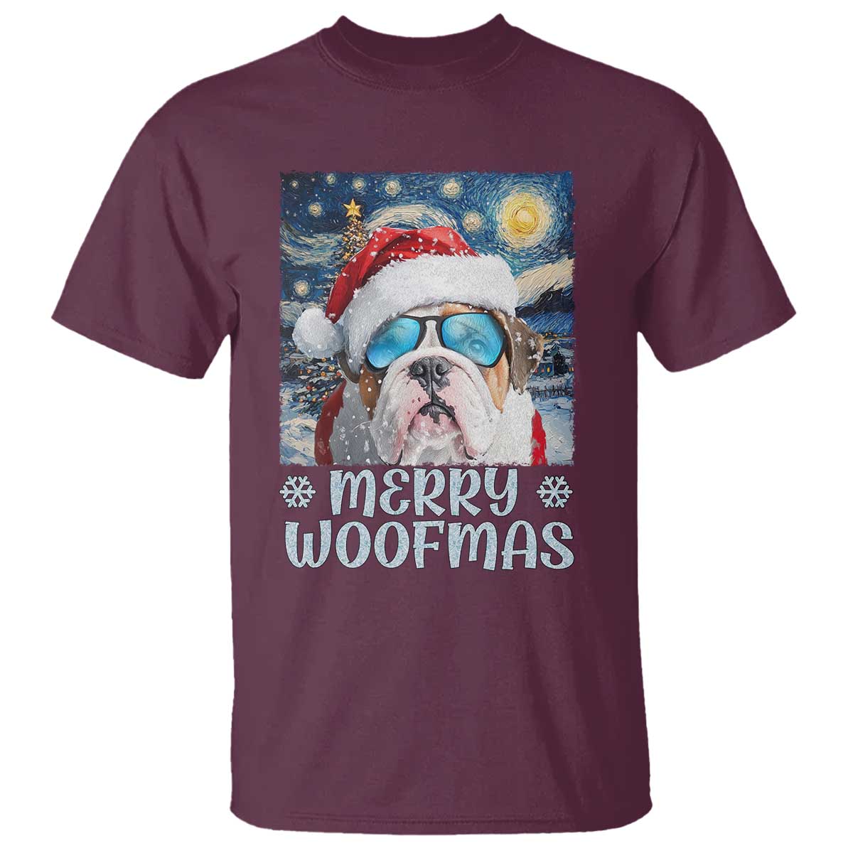 funny-xmas-bulldog-t-shirt-merry-woofmas-christmas-starry-night-dog-lover