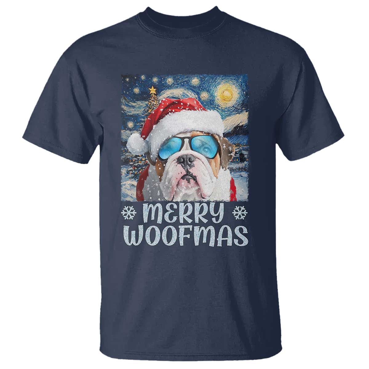 funny-xmas-bulldog-t-shirt-merry-woofmas-christmas-starry-night-dog-lover