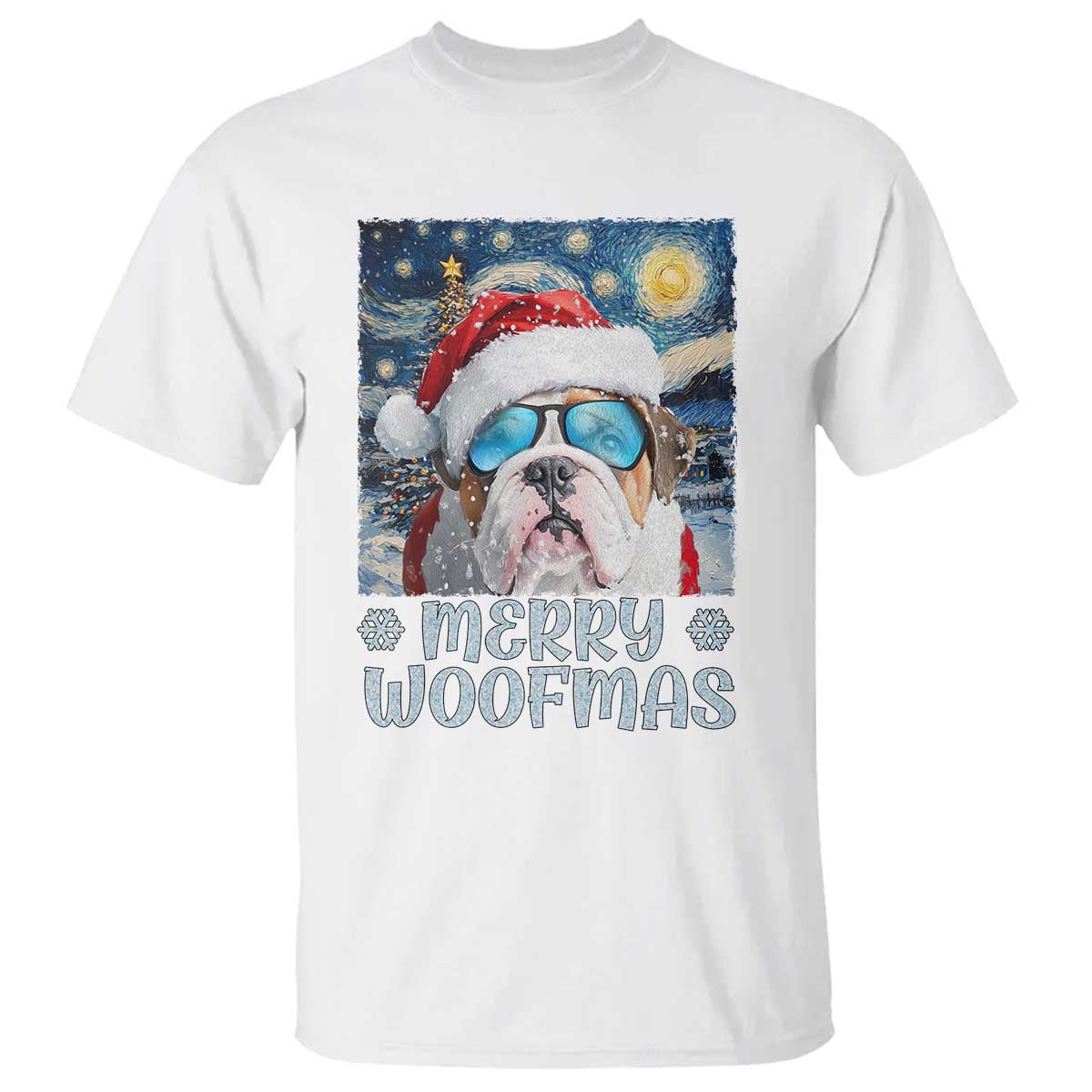 funny-xmas-bulldog-t-shirt-merry-woofmas-christmas-starry-night-dog-lover
