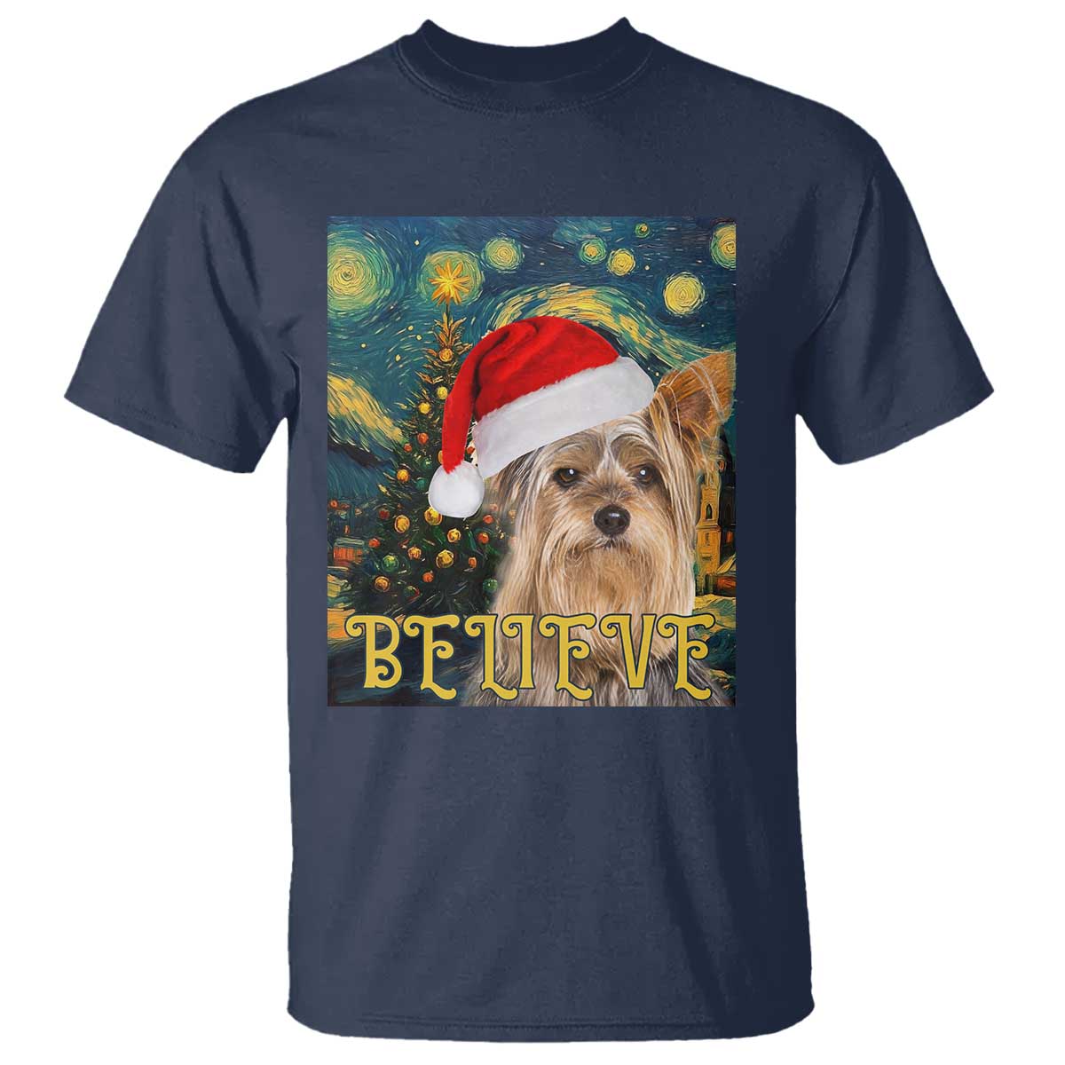 funny-xmas-yorkshire-t-shirt-believe-christmas-starry-night-dog-lover