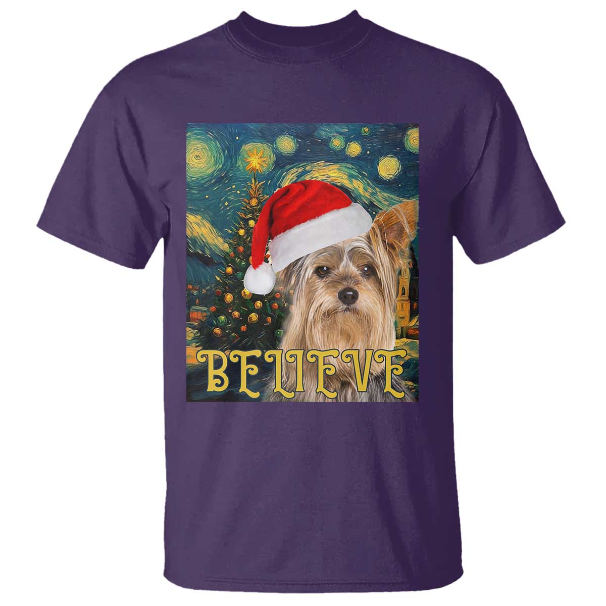 funny-xmas-yorkshire-t-shirt-believe-christmas-starry-night-dog-lover
