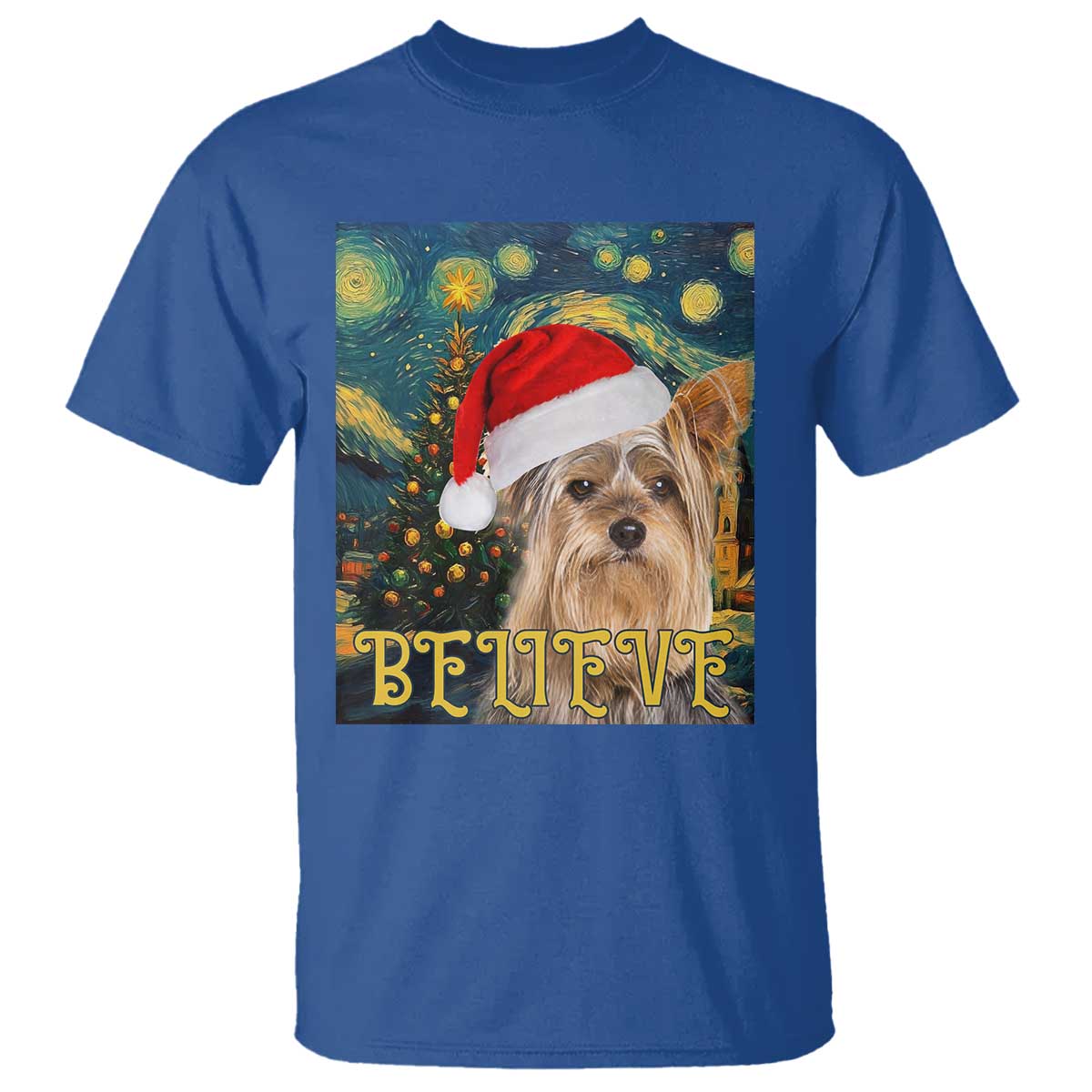 funny-xmas-yorkshire-t-shirt-believe-christmas-starry-night-dog-lover