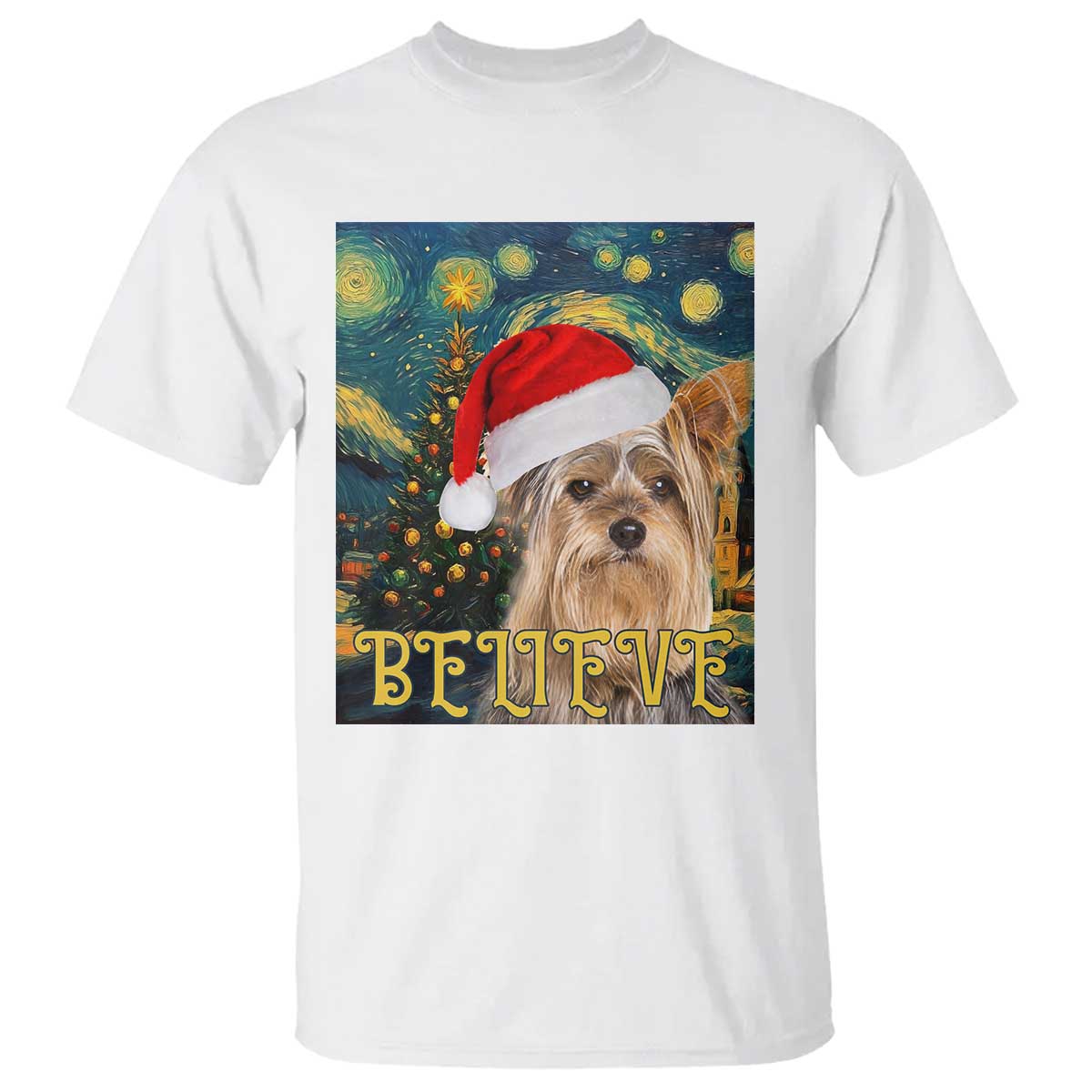 funny-xmas-yorkshire-t-shirt-believe-christmas-starry-night-dog-lover
