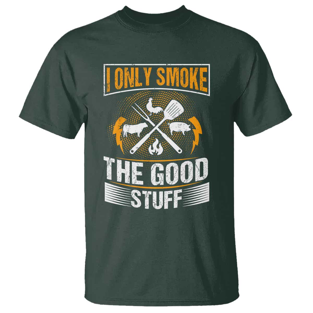 funny-bbq-grilling-pitmaster-t-shirt-i-only-smoke-the-good-stuff