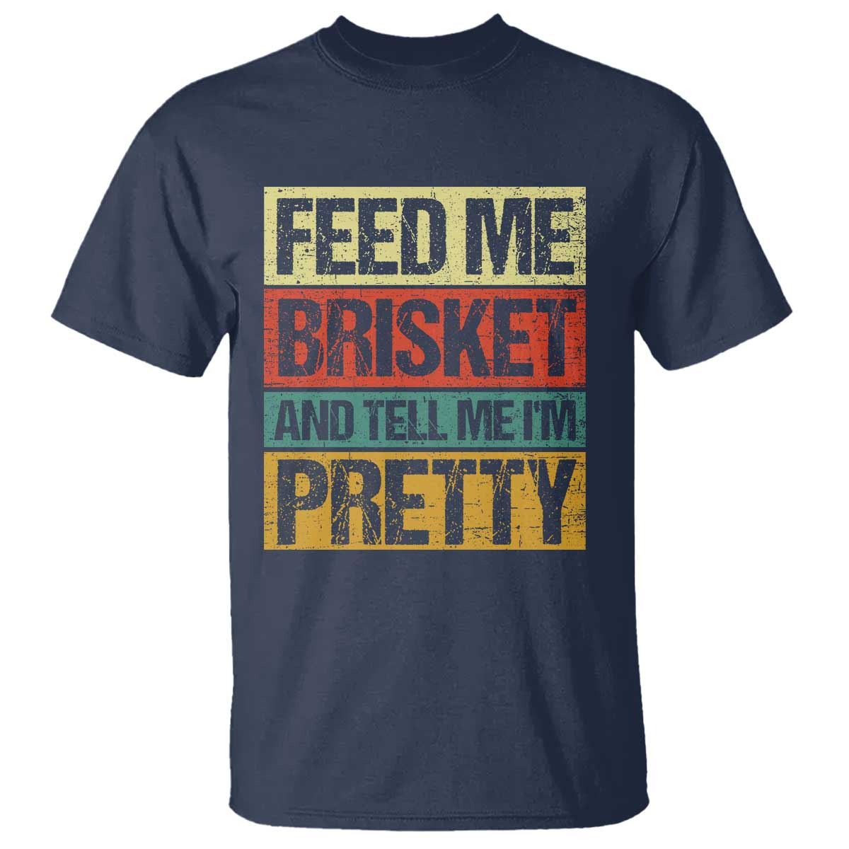 funny-pitmaster-bbq-t-shirt-feed-me-brisket-retro-smoker-grilling