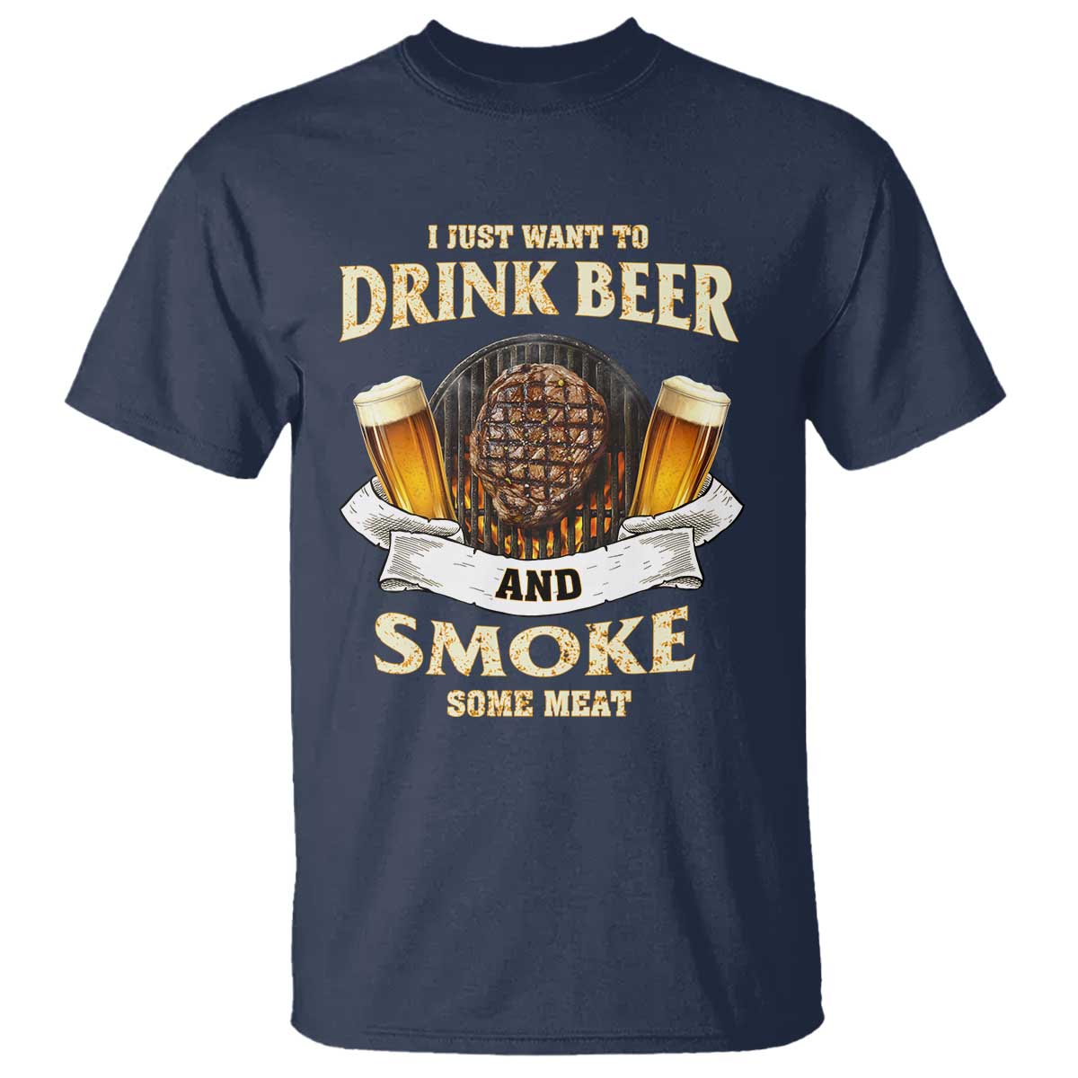 funny-bbq-beer-lover-t-shirt-just-want-to-drink-beer-and-smoke-some-meat-beefsteak