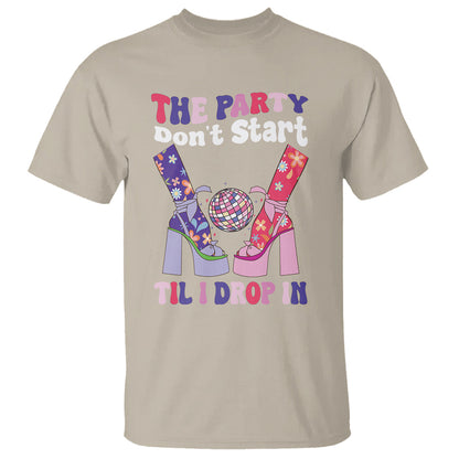 the-party-dont-start-till-i-drop-in-boujee-disco-ball-retro-groovy-t-shirt-1