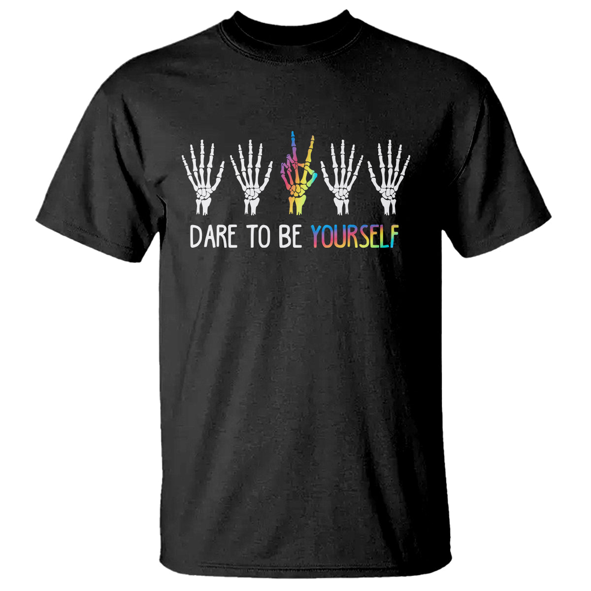 lgbt-pride-t-shirt-dare-to-be-yourself-skeleton-hand-rainbow