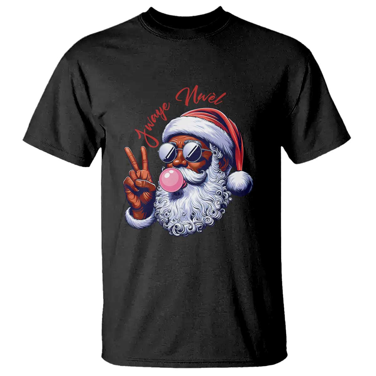 funny-haitian-christmas-t-shirt-jwaye-nwel-creole-cute-black-santa