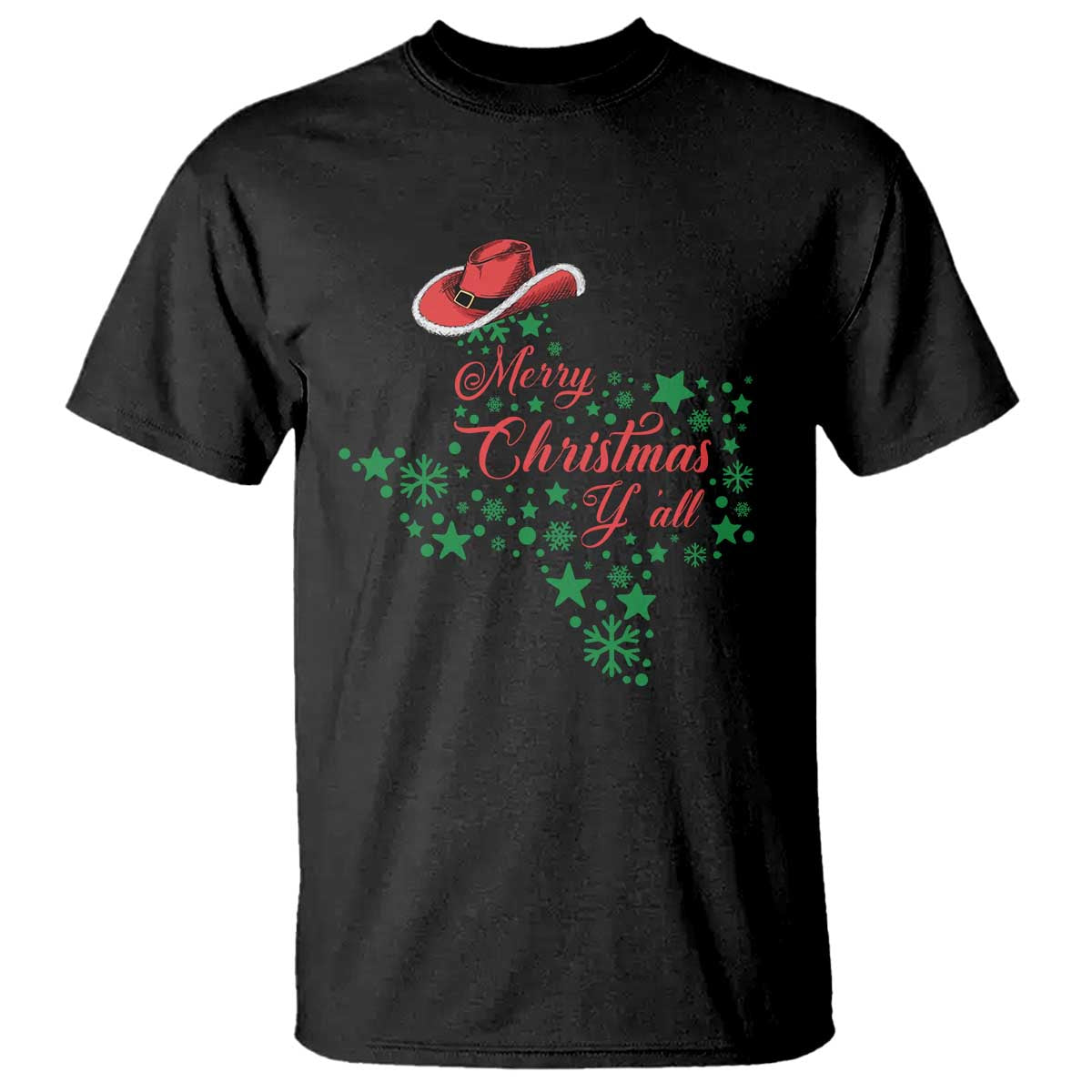 merry-christmas-yall-texas-cowboy-santa-hat-t-shirt